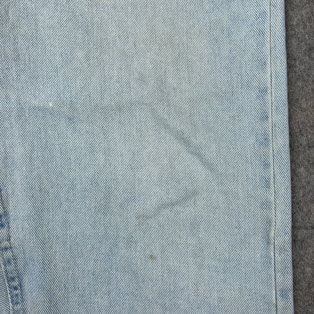 VTG Lee Jeans Womens 32x34 Blue High Rise Tapered Mom Distressed Denim Pants USA